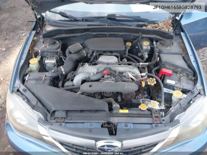 2008 Subaru Impreza 2.5I VIN: JF1GH61658G828793 Lot: 42193681