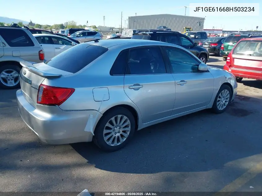 2008 Subaru Impreza 2.5I VIN: JF1GE61668H503234 Lot: 42194806