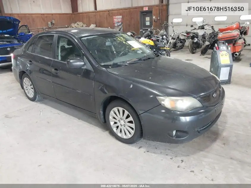 2008 Subaru Impreza 2.5I VIN: JF1GE61678H516350 Lot: 42210075