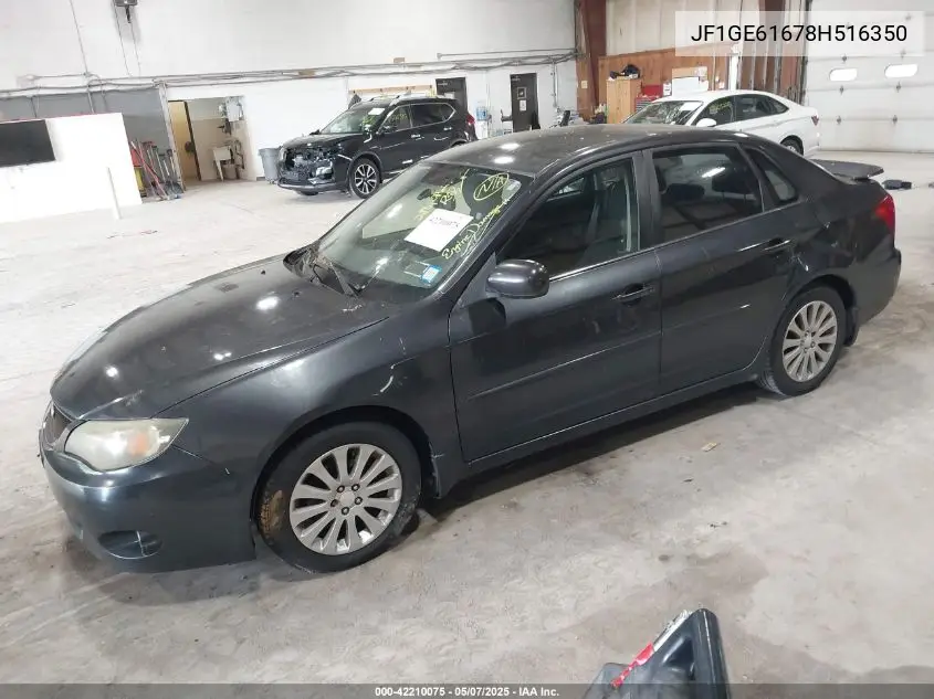 2008 Subaru Impreza 2.5I VIN: JF1GE61678H516350 Lot: 42210075