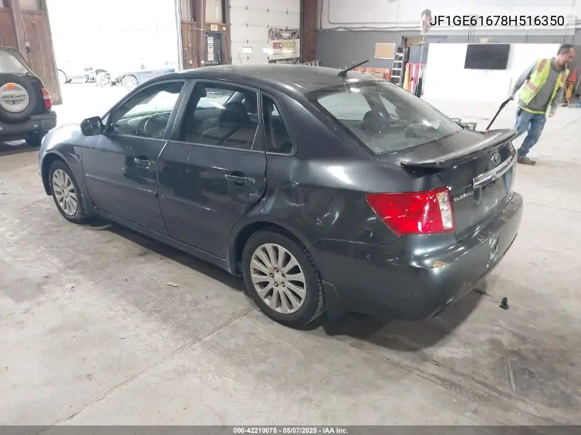 2008 Subaru Impreza 2.5I VIN: JF1GE61678H516350 Lot: 42210075