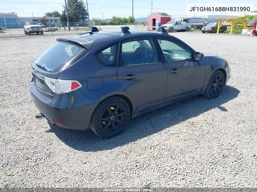 2008 Subaru Impreza 2.5I VIN: JF1GH61688H831990 Lot: 42233061