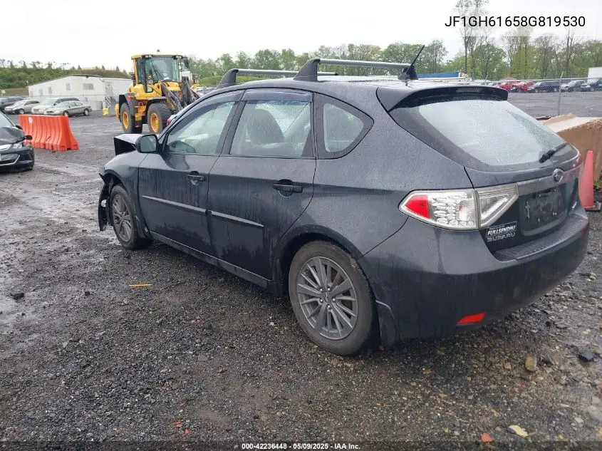 2008 Subaru Impreza 2.5I VIN: JF1GH61658G819530 Lot: 42236448