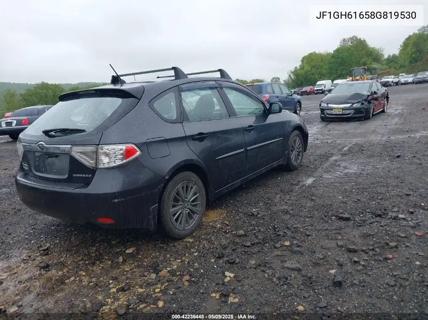 2008 Subaru Impreza 2.5I VIN: JF1GH61658G819530 Lot: 42236448