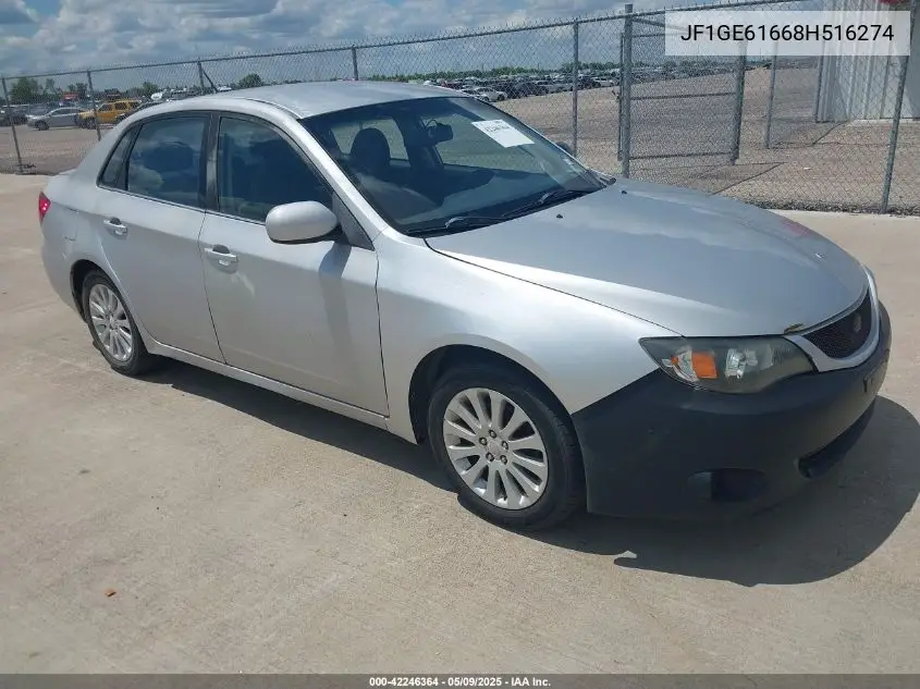 2008 Subaru Impreza 2.5I VIN: JF1GE61668H516274 Lot: 42246364