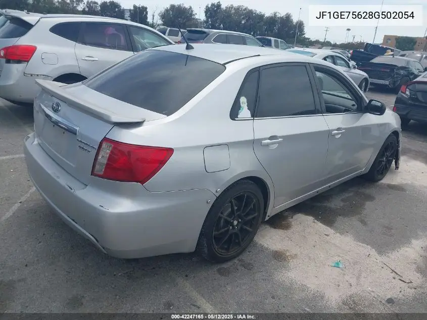 2008 Subaru Impreza Wrx VIN: JF1GE75628G502054 Lot: 42247165