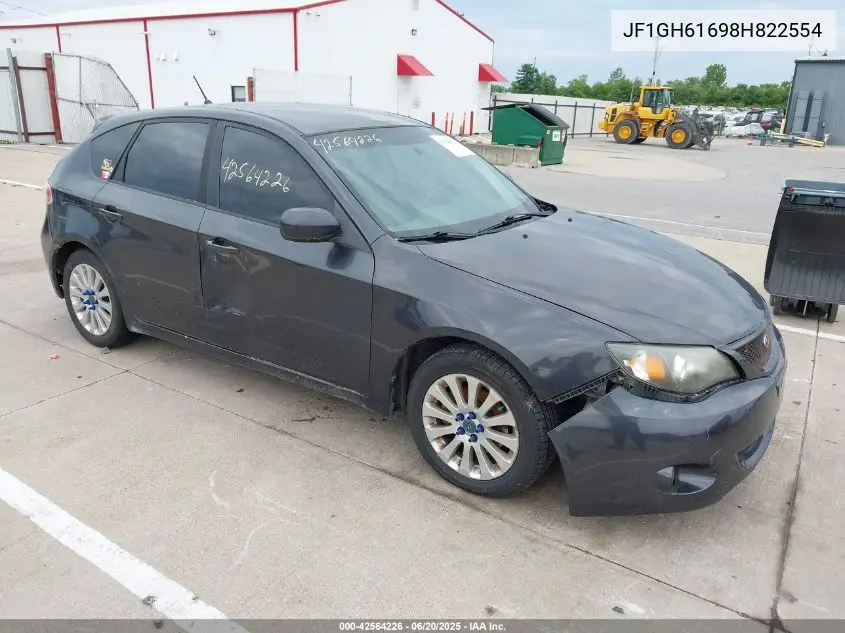 2008 Subaru Impreza 2.5I VIN: JF1GH61698H822554 Lot: 42564226