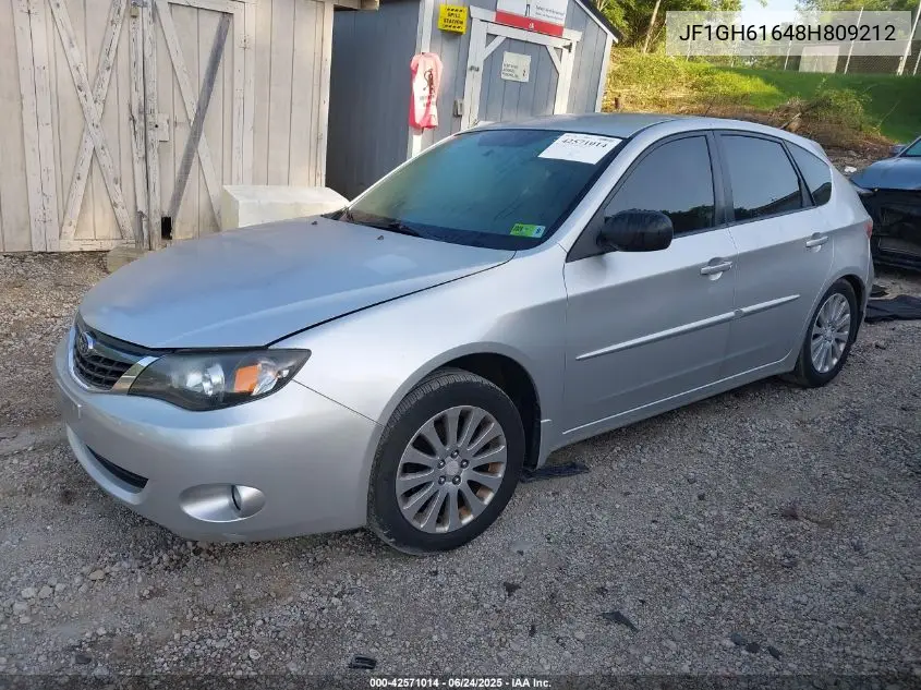 2008 Subaru Impreza 2.5I VIN: JF1GH61648H809212 Lot: 42571014