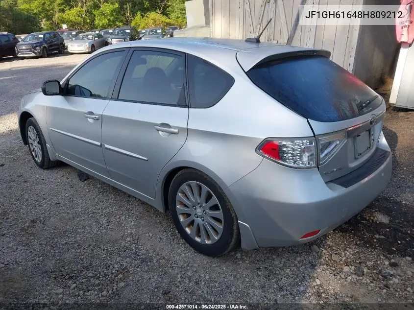 2008 Subaru Impreza 2.5I VIN: JF1GH61648H809212 Lot: 42571014