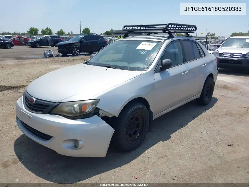 2008 Subaru Impreza 2.5I VIN: JF1GE61618G520383 Lot: 42579863