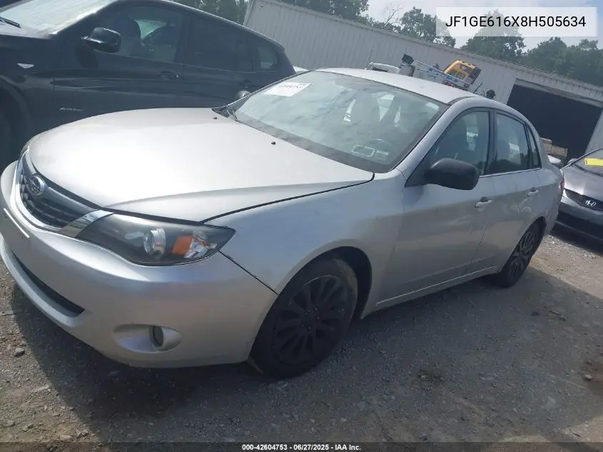 2008 Subaru Impreza 2.5I VIN: JF1GE616X8H505634 Lot: 42604753