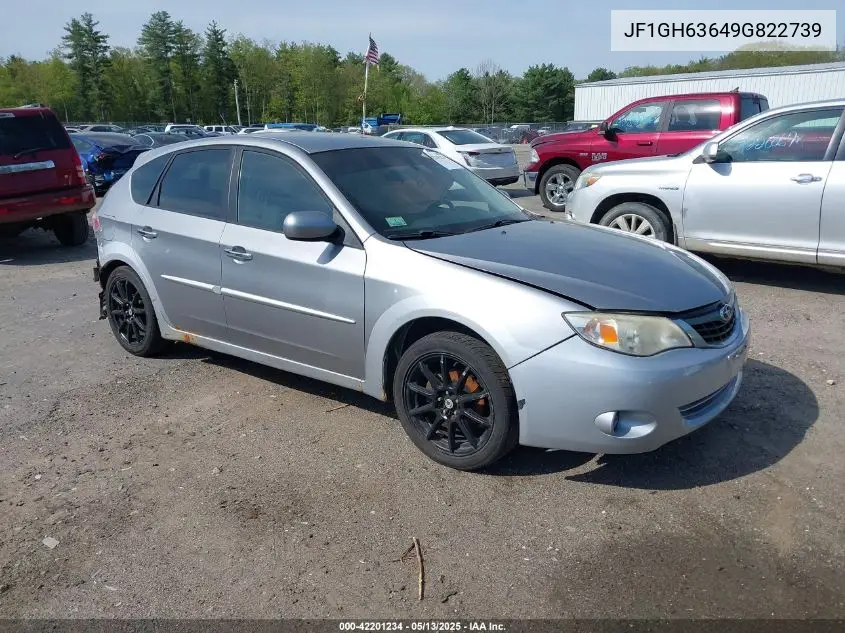 2009 Subaru Impreza Outback Sport VIN: JF1GH63649G822739 Lot: 42201234