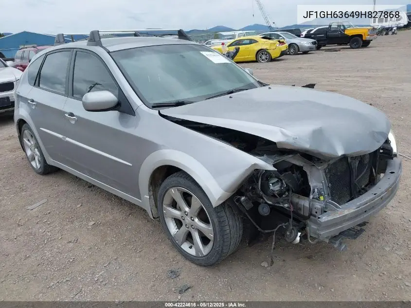 2009 Subaru Impreza Outback Sport VIN: JF1GH63649H827868 Lot: 42224616