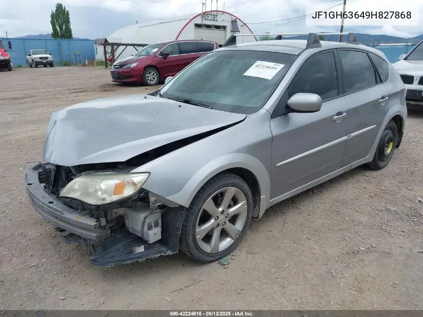2009 Subaru Impreza Outback Sport VIN: JF1GH63649H827868 Lot: 42224616