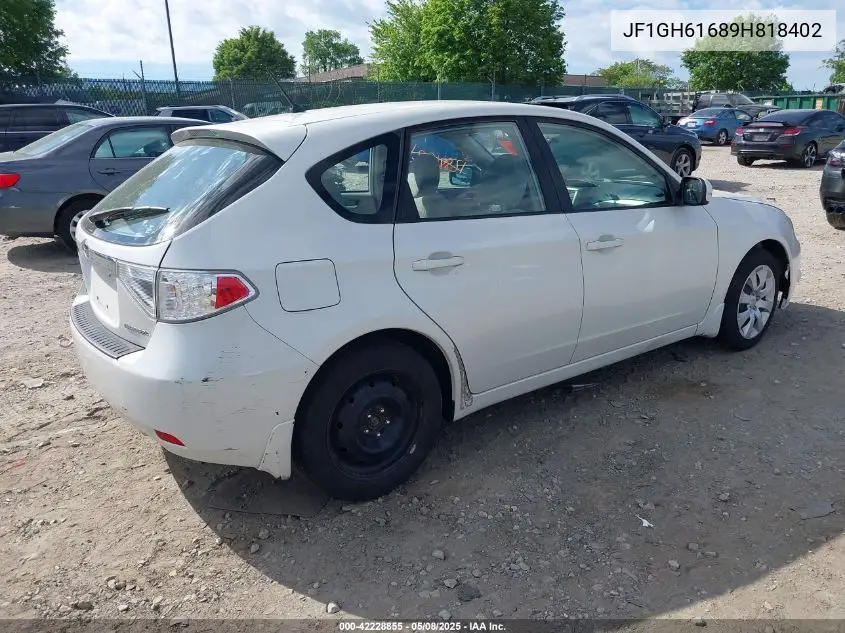 2009 Subaru Impreza 2.5I VIN: JF1GH61689H818402 Lot: 42228855