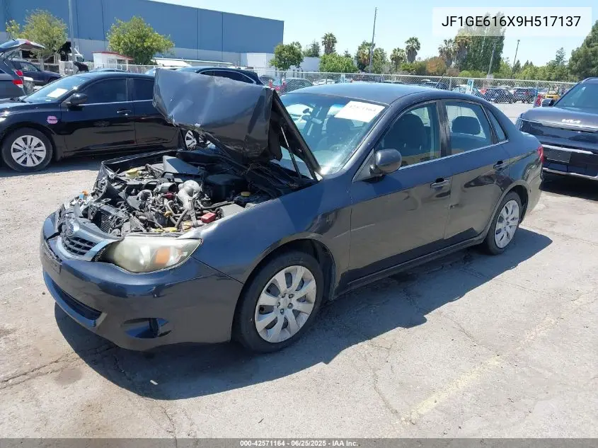 2009 Subaru Impreza 2.5I VIN: JF1GE616X9H517137 Lot: 42571164