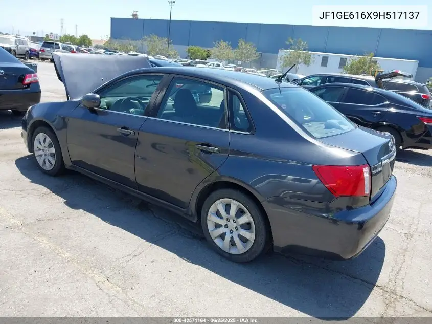 2009 Subaru Impreza 2.5I VIN: JF1GE616X9H517137 Lot: 42571164