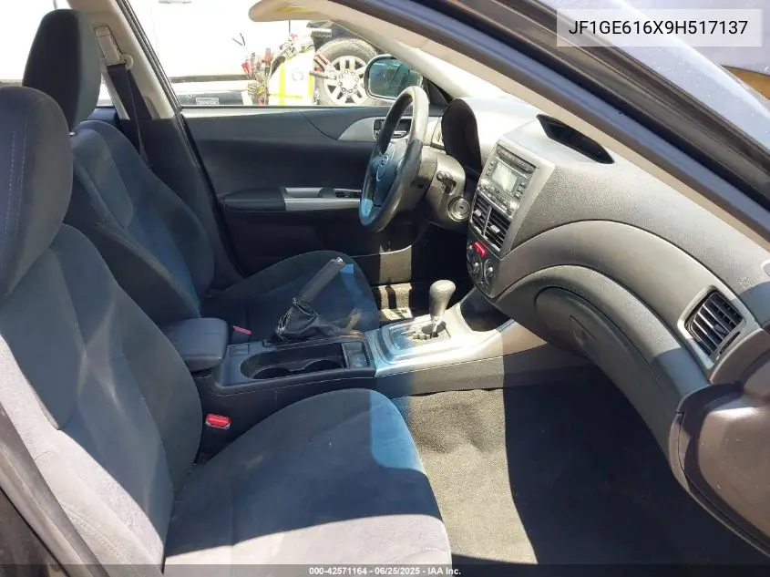 2009 Subaru Impreza 2.5I VIN: JF1GE616X9H517137 Lot: 42571164