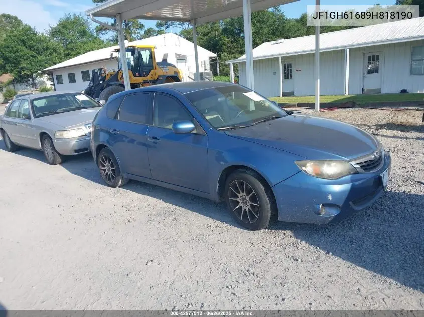 2009 Subaru Impreza 2.5I VIN: JF1GH61689H818190 Lot: 42577512