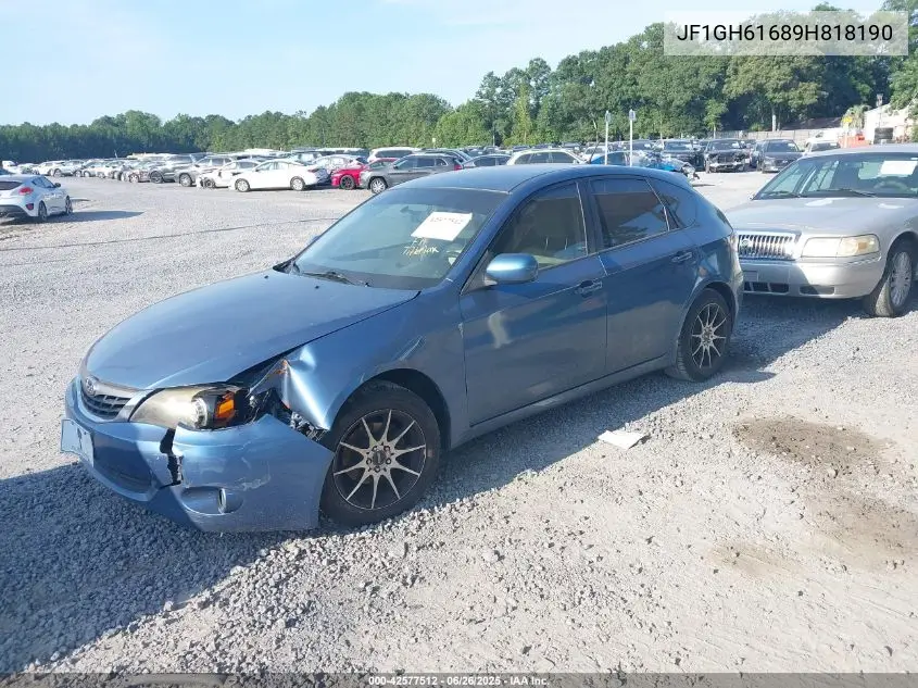 2009 Subaru Impreza 2.5I VIN: JF1GH61689H818190 Lot: 42577512