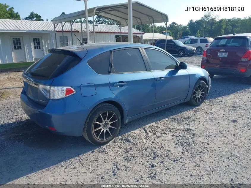 2009 Subaru Impreza 2.5I VIN: JF1GH61689H818190 Lot: 42577512