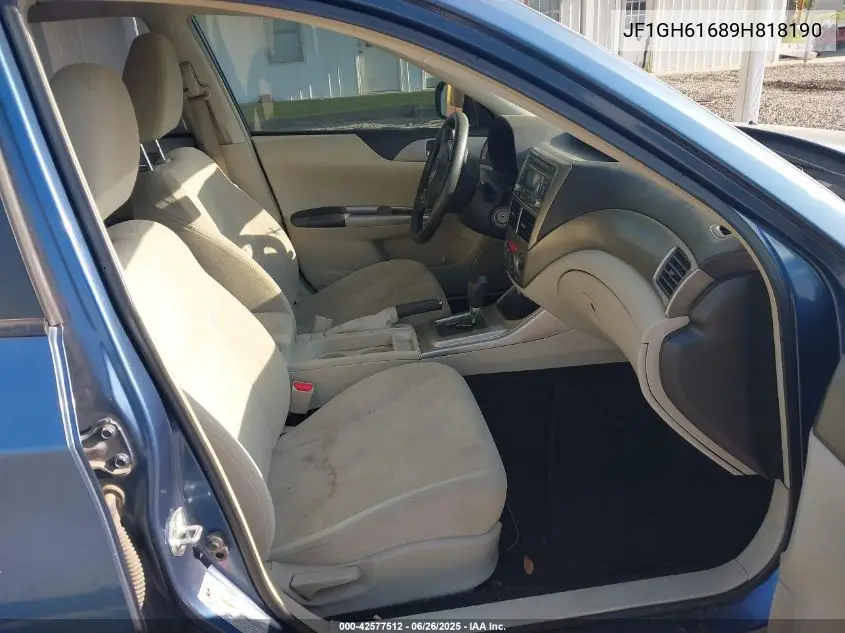 2009 Subaru Impreza 2.5I VIN: JF1GH61689H818190 Lot: 42577512