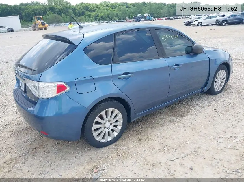 2009 Subaru Impreza 2.5I VIN: JF1GH60669H811952 Lot: 42592739