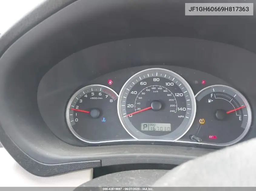 2009 Subaru Impreza 2.5I VIN: JF1GH60669H817363 Lot: 42619897