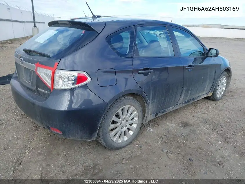 2010 Subaru Impreza 2.5 I/2.5 I Sport Package VIN: JF1GH6A62AH803169 Lot: 12305694
