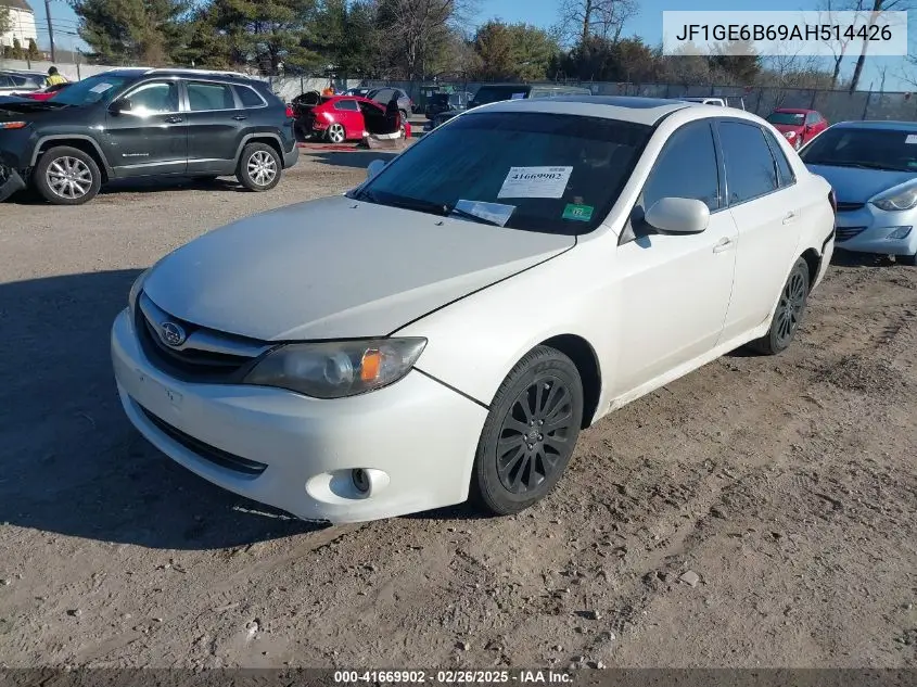 2010 Subaru Impreza 2.5I Premium VIN: JF1GE6B69AH514426 Lot: 41669902