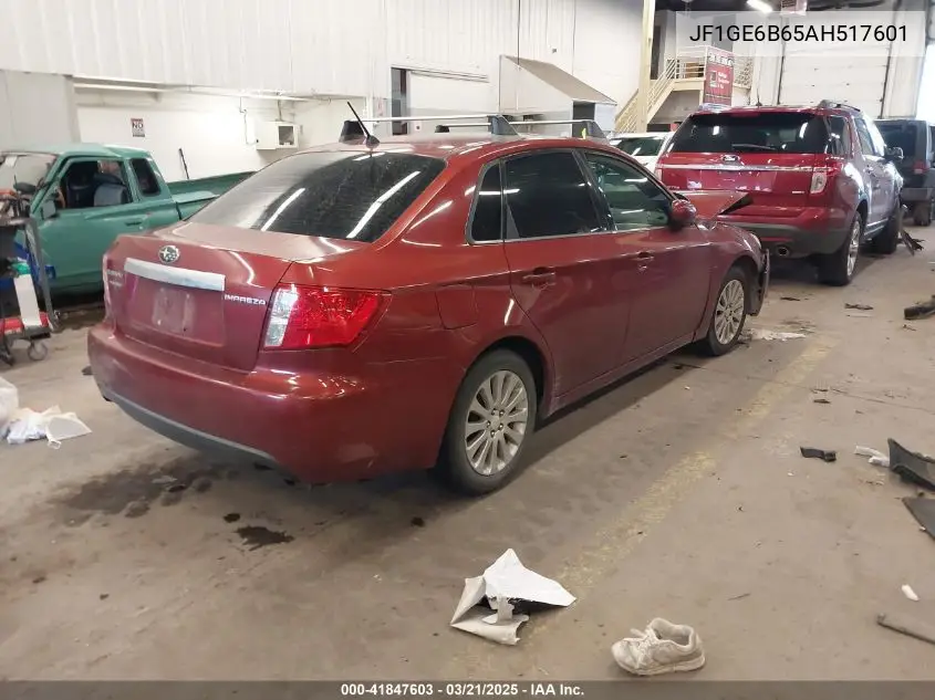 2010 Subaru Impreza 2.5I Premium VIN: JF1GE6B65AH517601 Lot: 41847603