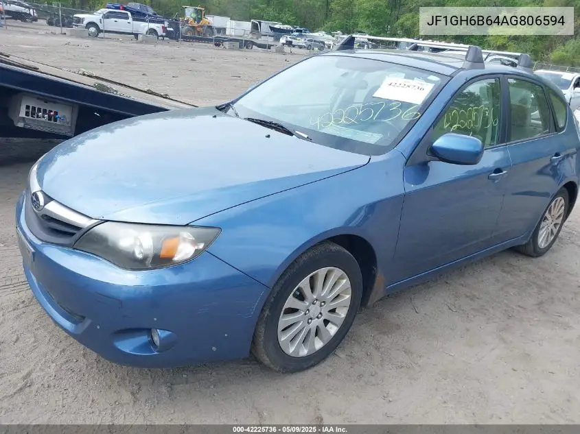 2010 Subaru Impreza 2.5I Premium VIN: JF1GH6B64AG806594 Lot: 42225736