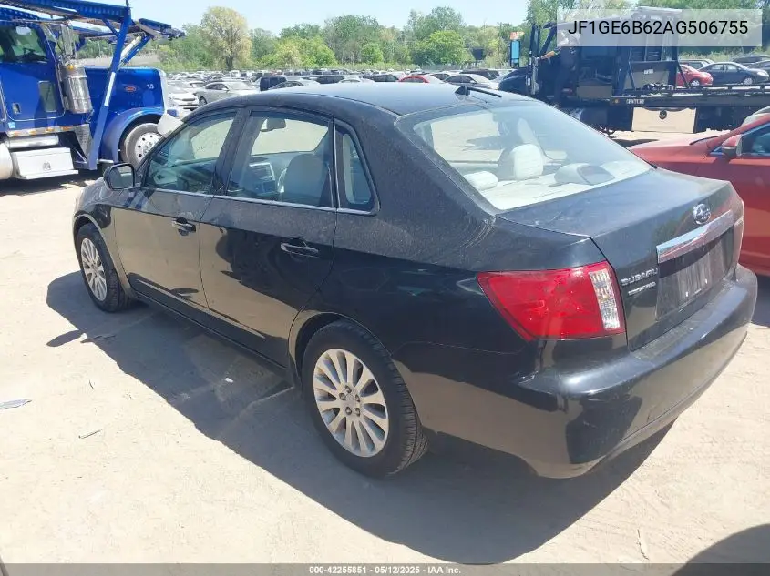 2010 Subaru Impreza 2.5I Premium VIN: JF1GE6B62AG506755 Lot: 42255851
