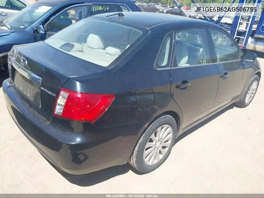 2010 Subaru Impreza 2.5I Premium VIN: JF1GE6B62AG506755 Lot: 42255851