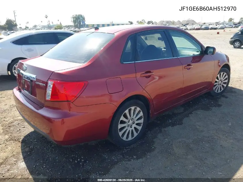 2010 Subaru Impreza 2.5I Premium VIN: JF1GE6B60AH512970 Lot: 42608130