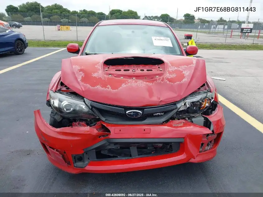 2011 Subaru Impreza Wrx VIN: JF1GR7E68BG811443 Lot: 42606592