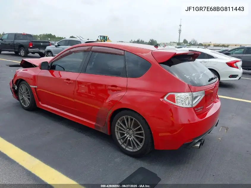 2011 Subaru Impreza Wrx VIN: JF1GR7E68BG811443 Lot: 42606592