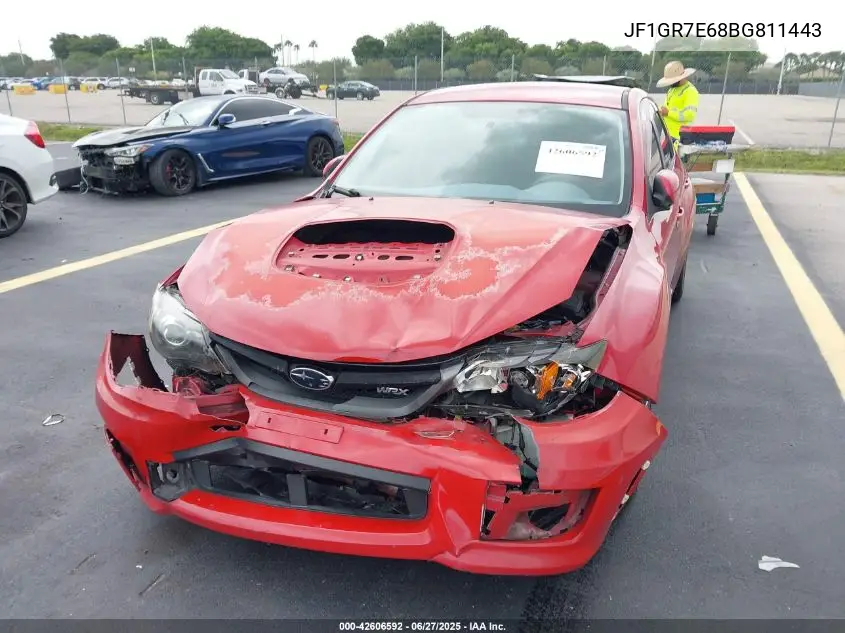 2011 Subaru Impreza Wrx VIN: JF1GR7E68BG811443 Lot: 42606592