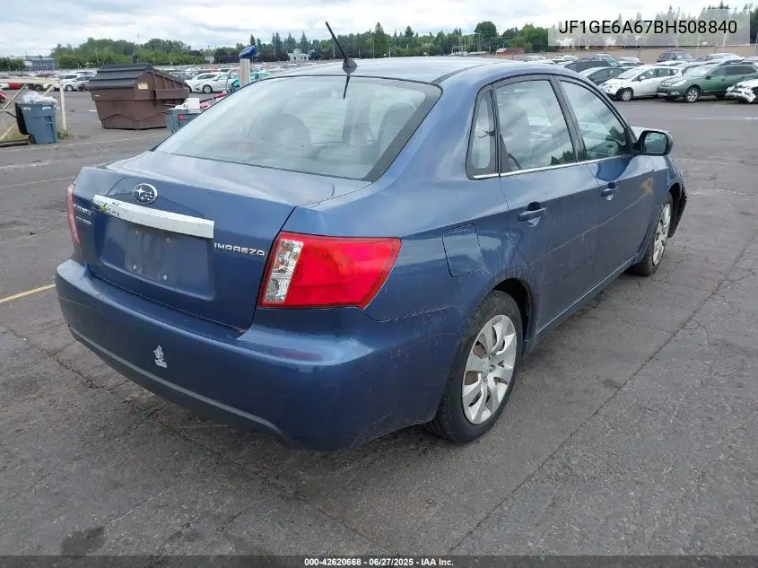 2011 Subaru Impreza 2.5I VIN: JF1GE6A67BH508840 Lot: 42620668
