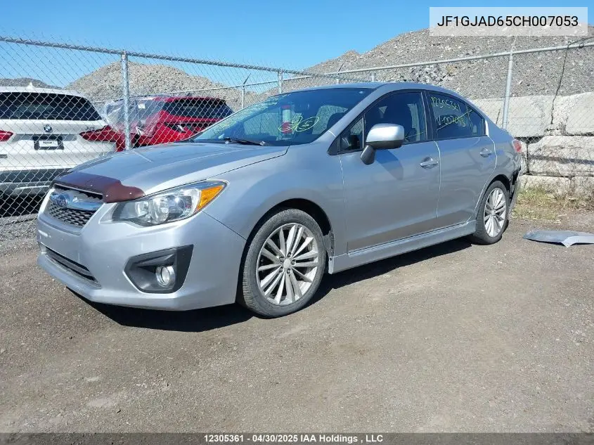 2012 Subaru Impreza VIN: JF1GJAD65CH007053 Lot: 12305361