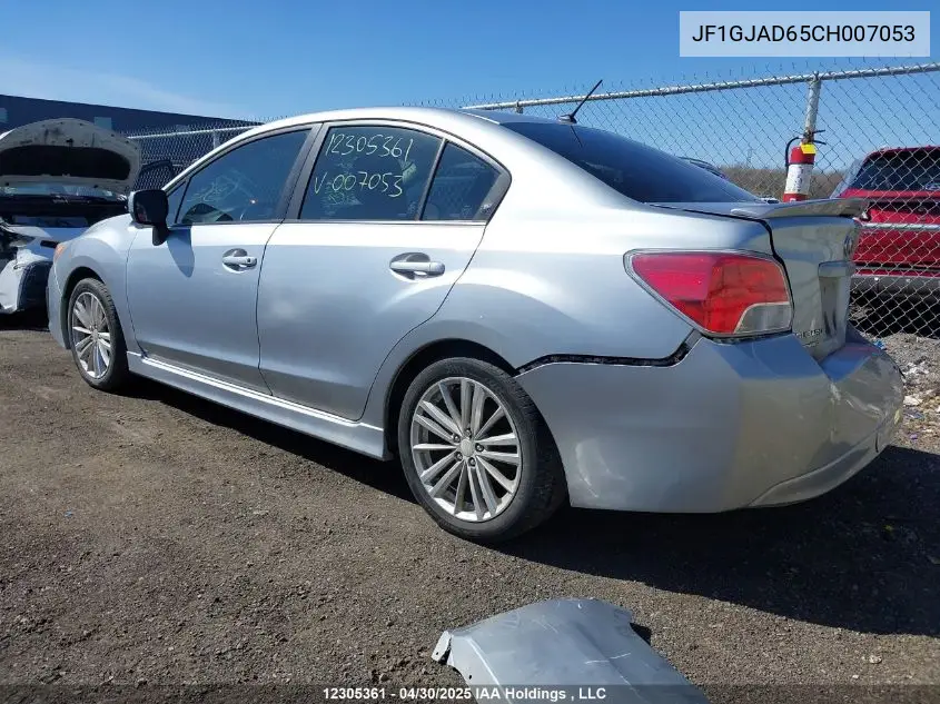 2012 Subaru Impreza VIN: JF1GJAD65CH007053 Lot: 12305361