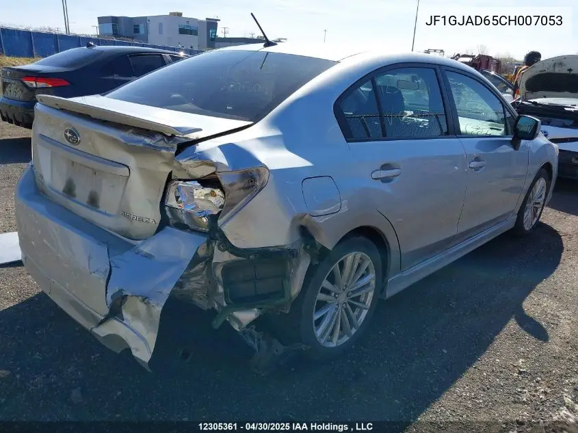 2012 Subaru Impreza VIN: JF1GJAD65CH007053 Lot: 12305361