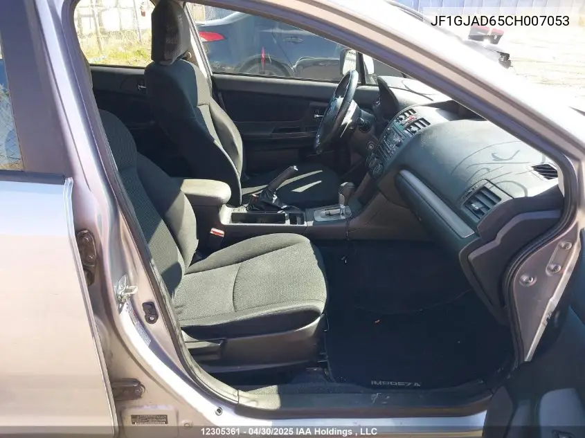 2012 Subaru Impreza VIN: JF1GJAD65CH007053 Lot: 12305361