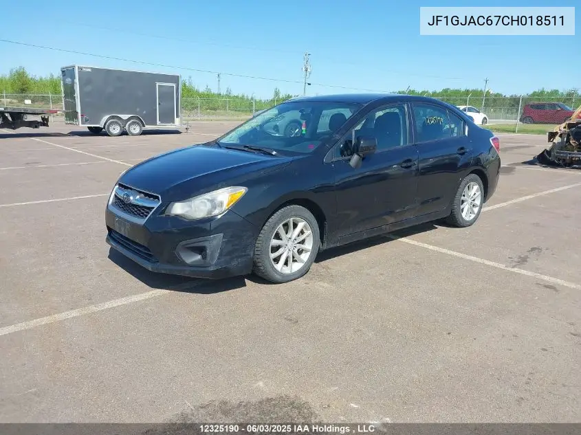 2012 Subaru Impreza Premium VIN: JF1GJAC67CH018511 Lot: 12325190