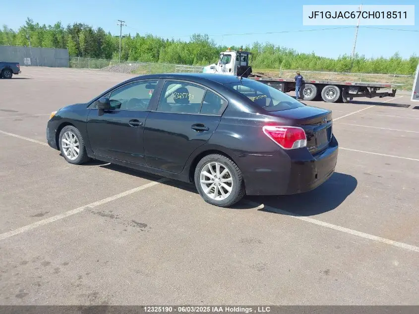 2012 Subaru Impreza Premium VIN: JF1GJAC67CH018511 Lot: 12325190