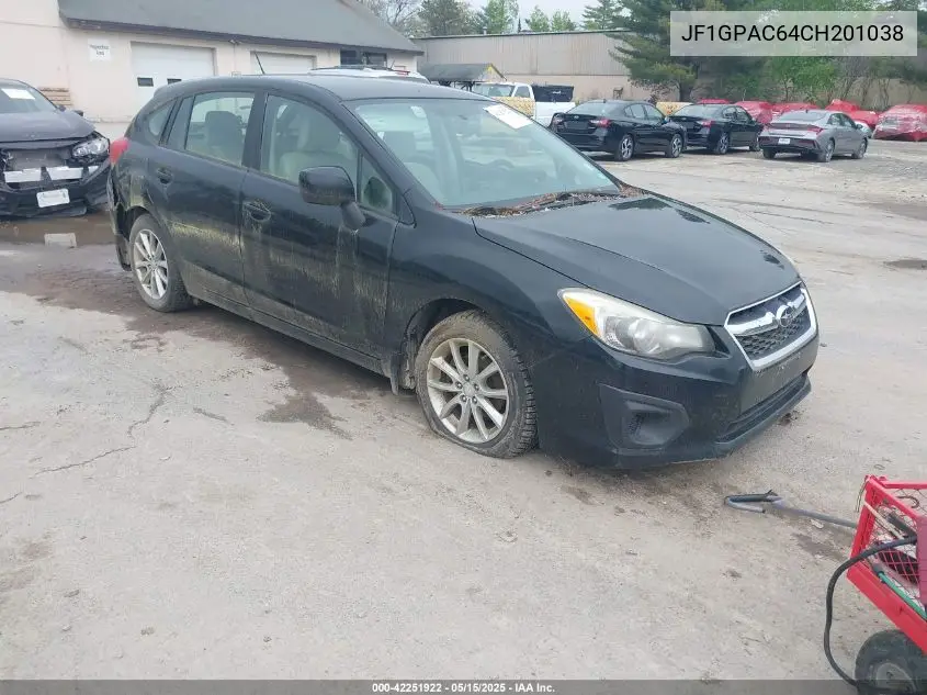 2012 Subaru Impreza 2.0I Premium VIN: JF1GPAC64CH201038 Lot: 42251922