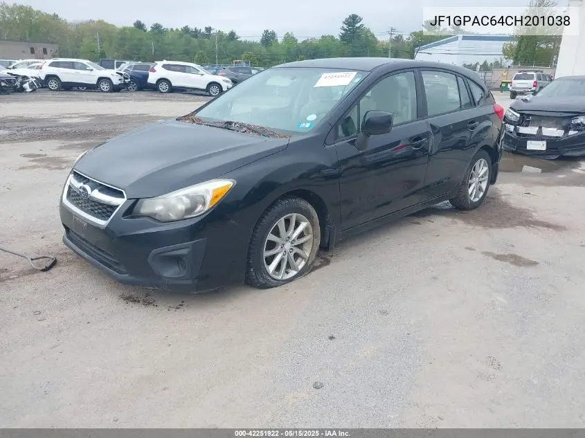 2012 Subaru Impreza 2.0I Premium VIN: JF1GPAC64CH201038 Lot: 42251922