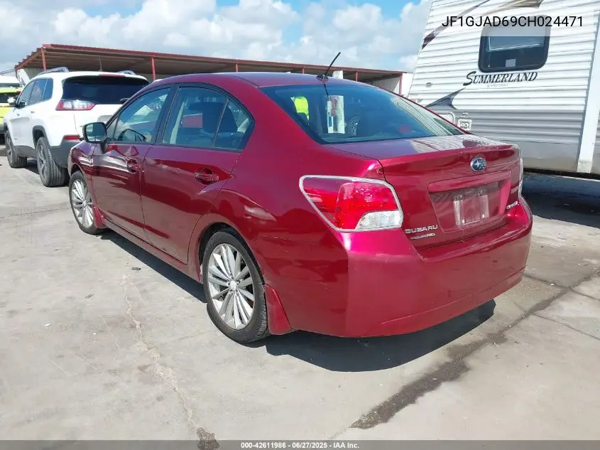 2012 Subaru Impreza 2.0I Premium VIN: JF1GJAD69CH024471 Lot: 42611986