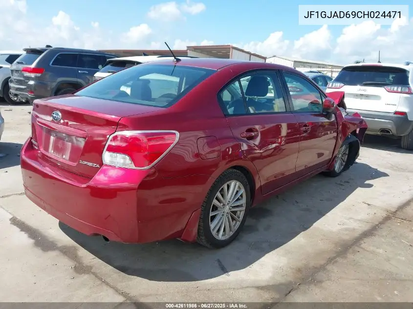 2012 Subaru Impreza 2.0I Premium VIN: JF1GJAD69CH024471 Lot: 42611986