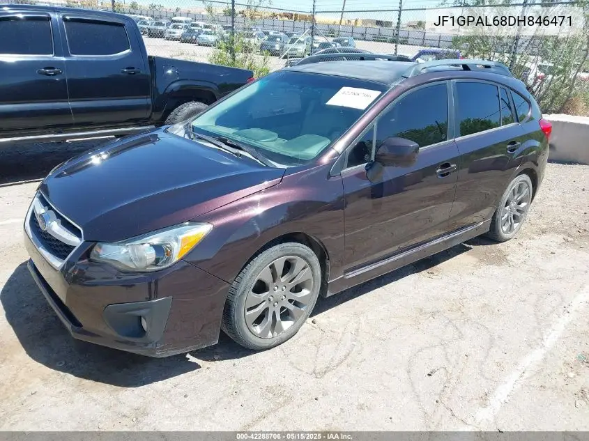 2013 Subaru Impreza 2.0I Sport Premium VIN: JF1GPAL68DH846471 Lot: 42288706